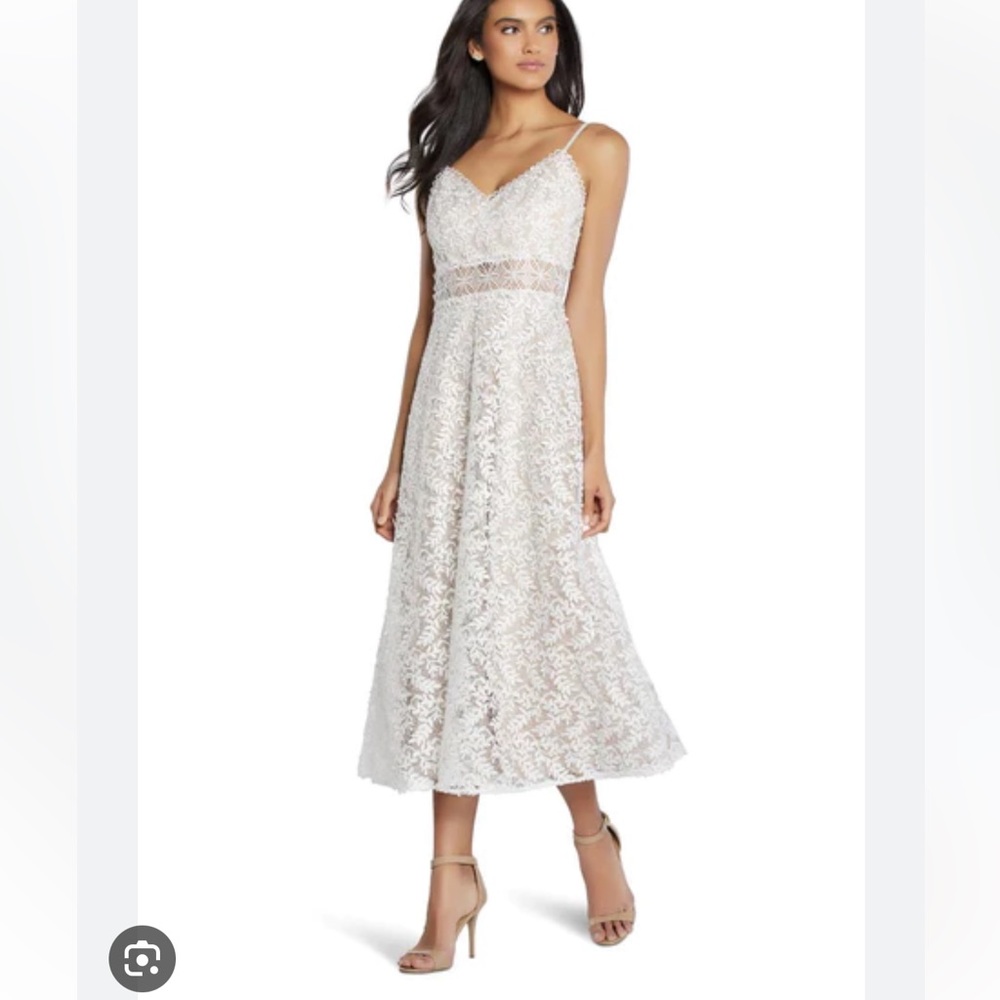AIDAN MATTOX MIDI EMBROIDERED DRESS - 12